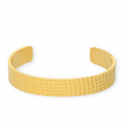 Bracelets en acier Inox jonc points Dor&eacute;