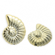 Perles acryliques coquillage Dor&eacute;