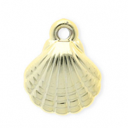 Pendentifs acryliques coquillage Dor&eacute;