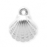 Pendentifs acryliques coquillage Argent&eacute;