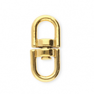 Appr&ecirc;ts en acier inox porte-cl&eacute;s ovale Dor&eacute;