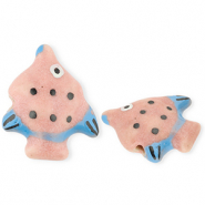 Perles en céramique poisson Rose vintage-bleu-noir
