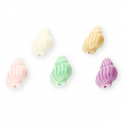 Perles en céramique coquillage Multicolore