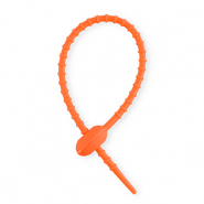 Appr&ecirc;ts color&eacute;s colliers de serrage en silicone Orange