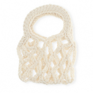 Sacs crochetés à la main Blanc cassé