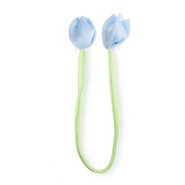 Pendentifs accroche-regard tulipe brillant Vert clair-bleu clair