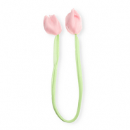 Pendentifs accroche-regard tulipe brillant Vert clair-pink clair