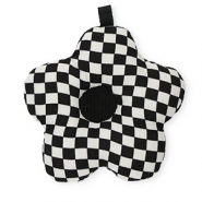 Pendentifs accroche-regard fleur avec cubes Noir-blanc