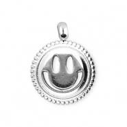 BY31&reg; Breloques en acier Inox smiley Argent&eacute;