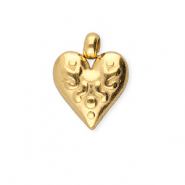 BY31® Breloques en acier Inox coeur Doré
