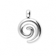 BY31&reg; Breloques en acier Inox spirale Argent&eacute;