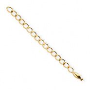 BY31® Apprêts en acier inox chaînette d'extension médaillon poisson Doré