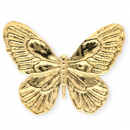 Broches accroche-regard en acier inox papillon Dor&eacute;