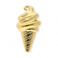 Broches accroche-regard en acier inox sucette de glace Dor&eacute;