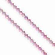 Perles &agrave; facettes bicone 4&nbsp;mm Lilas-AB coating