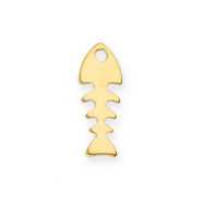 Breloques en acier Inox arête de poisson Doré