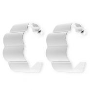 Boucles d'oreilles / puces accroche-regard avec tige en acier inoxydable Argenté