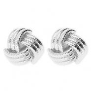 Boucles d'oreilles / puces accroche-regard pomme de touline avec tige en acier inoxydable Argenté