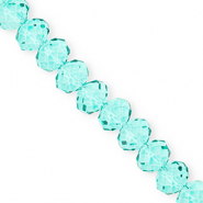 Perles à facettes 12x9 mm disque Heishi Vert turquoise
