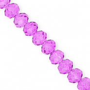 Perles à facettes 12x9 mm disque Heishi Violet