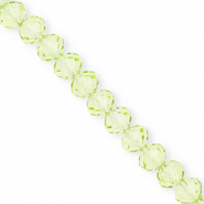 Perles &agrave; facettes 8x6&nbsp;mm disque Heishi Vert clair