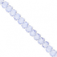 Perles &agrave; facettes 6x5&nbsp;mm disque Heishi Bleu