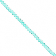 Perles &agrave; facettes 3x2&nbsp;mm disque Heishi Vert turquoise