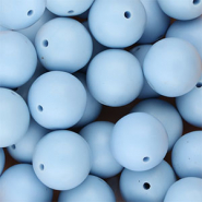 Perles en silicone 18&nbsp;mm Bleu clair