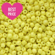 Perles de rocailles 6/0 (4mm) Jaune freesia