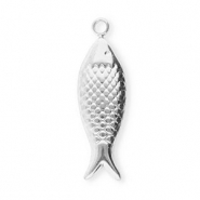 Breloques en acier Inox poisson Argent&eacute;