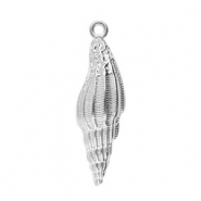 Breloques en acier Inox coquillage Argent&eacute;