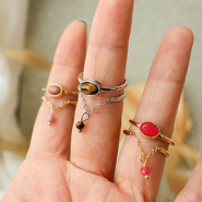 Sets d'inspiration Complétez votre collection avec des bagues en acier inoxydable avec pierre naturelle