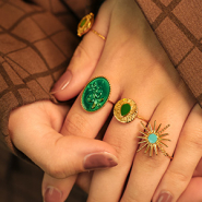 Nouveau Waouh ! Bagues en acier inoxydable avec émail