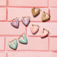 Sets d'inspiration Collier perles à facettes et créoles en cœurs