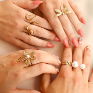 Nouveau Magnifiques bagues en acier inoxydable