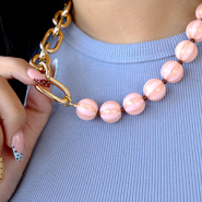 Nouveau Nouvelles perles acryliques DQ à rayures