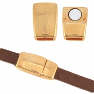 Fermoir aimant&eacute; en m&eacute;tal DQ &Oslash;5.1x2.2mm dor&eacute; ros&eacute; (sans nickel)