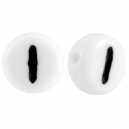 Perles acryliques alphabet lettre I blanc