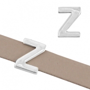 Poussoir en m&eacute;tal DQ lettre "Z" &Oslash;10.3x2.3mm argent&eacute; antique (sans nickel)