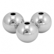 Perles en acier inox 8mm argent&eacute; (inox)