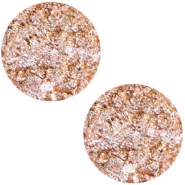 Cabochon plat 12mm Polaris Elements Goldstein rose p&ecirc;che