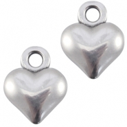 Perles en métal DQ argent antique Breloques en métal DQ argent antique