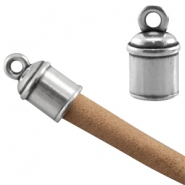 Perles en métal DQ argent antique Embouts en métal DQ argent antique