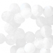 Pierres naturelles Calc&eacute;doine et Agate 8mm Blanc opal