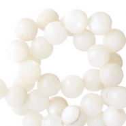 Perles coquillage basique rond 4mm blanc