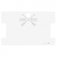Cartes &agrave; bijoux "handmade" blanc cass&eacute;