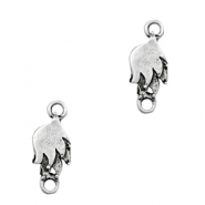 Breloques en m&eacute;tal TQ connecteur plumes argent&eacute; antique
