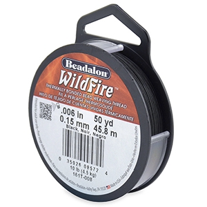 Beadalon Wildfire Wire 0.15mm Noir