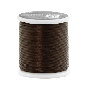 Fil Miyuki Beading thread Marron fonc&eacute;