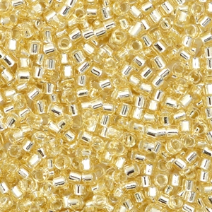 Perles Miyuki delicas 11/0 Silverlined crystal ivory DB-1212